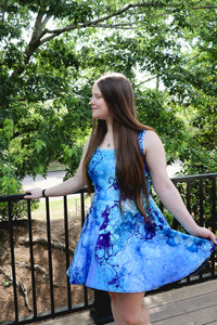 Ursula Blue Fashion Skater Dress